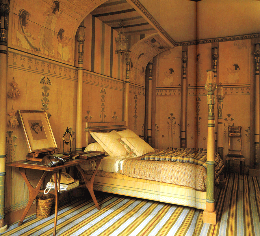 Интерьер спальни в египетском стиле