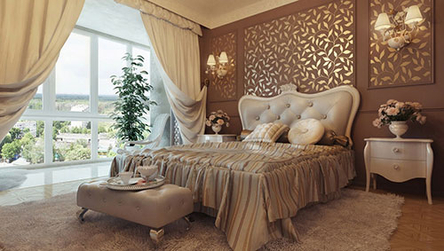 Фото классического интерьера спальни