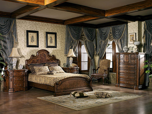 Интерьер спальни в классическом стиле